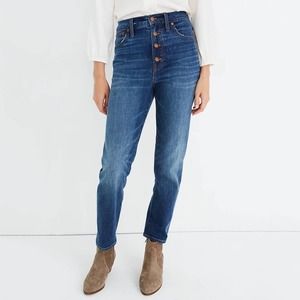 Madewell Perfect Vintage Crop Jeans Button Front